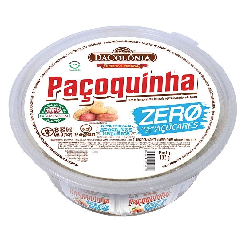 Zero sugar paçoquinha