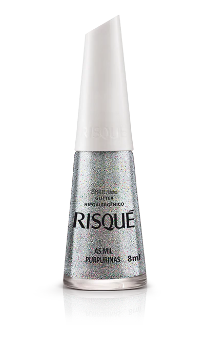 Esmalte as mil purpurinas Risque - Nail polish the thousand glitter