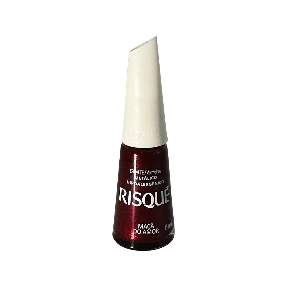 Esmalte Risque,  maçã do amor - Apple nail polish