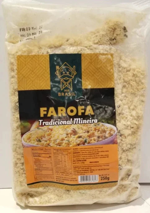 Farofa Tradicional mineira MrBrasil- Seasoned cassava flour Mineira traditional Flavor